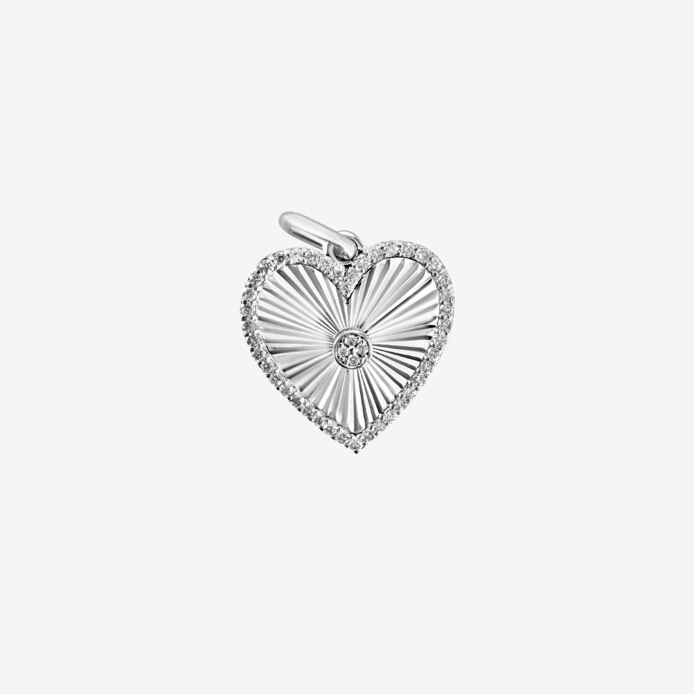 Heart Fluted Medallion Pendant - Goldie Paris Jewellery