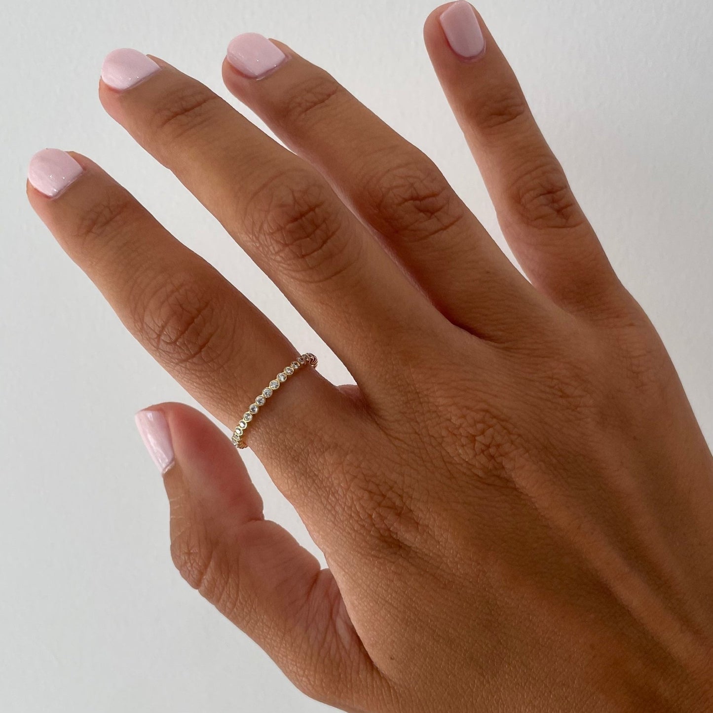 "Ilana" Stackable Bezel Diamond Eternity Band - Goldie Paris Jewellery