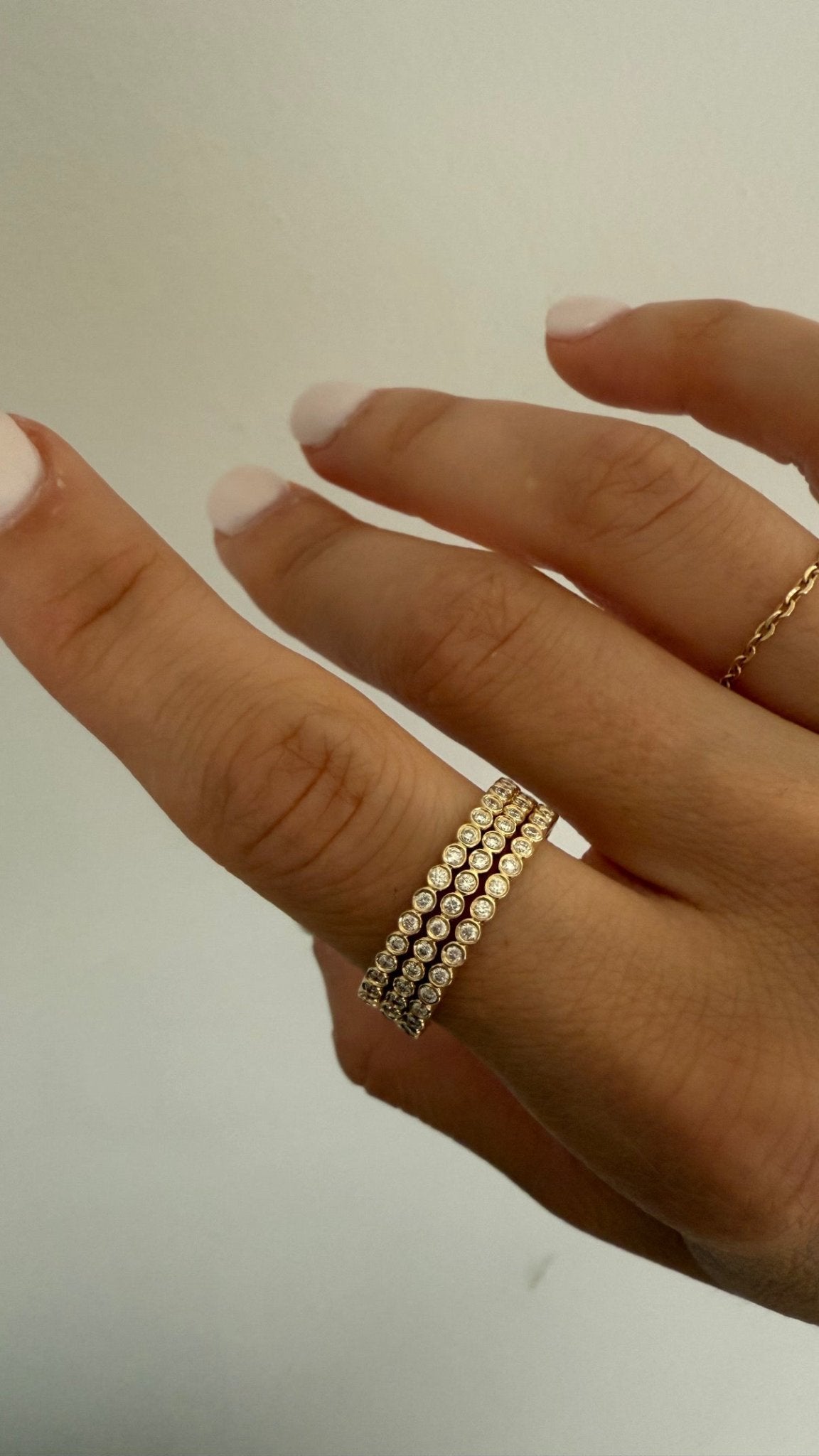 "Ilana" Stackable Bezel Diamond Eternity Band - Goldie Paris Jewellery