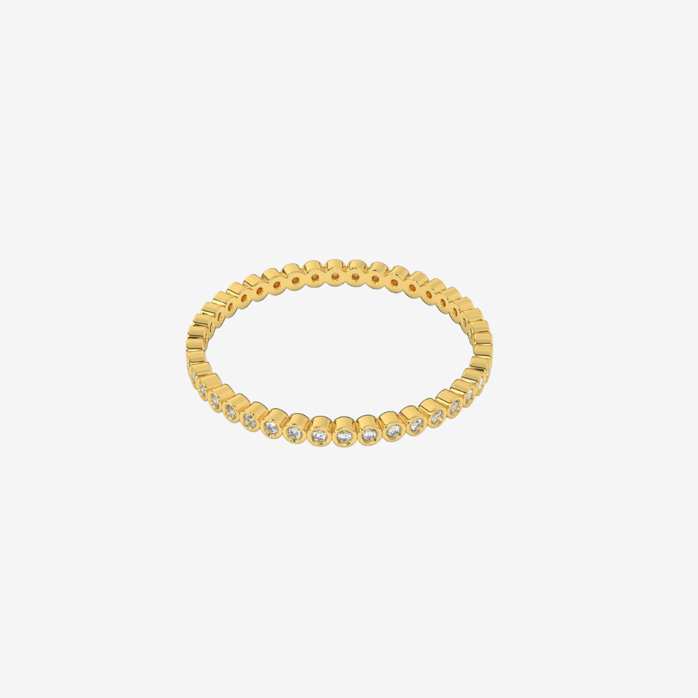 "Ilana" Stackable Bezel Diamond Eternity Band - Goldie Paris Jewellery