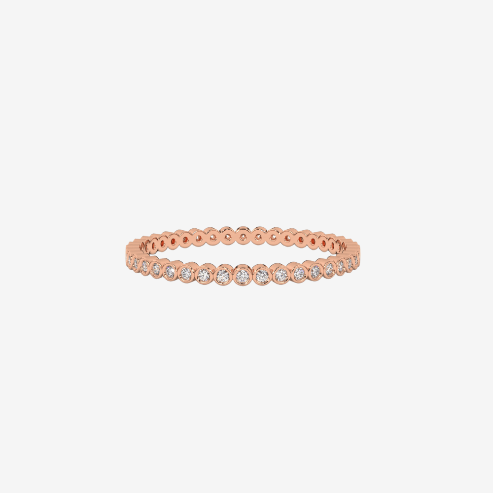 "Ilana" Stackable Bezel Diamond Eternity Band - Goldie Paris Jewellery