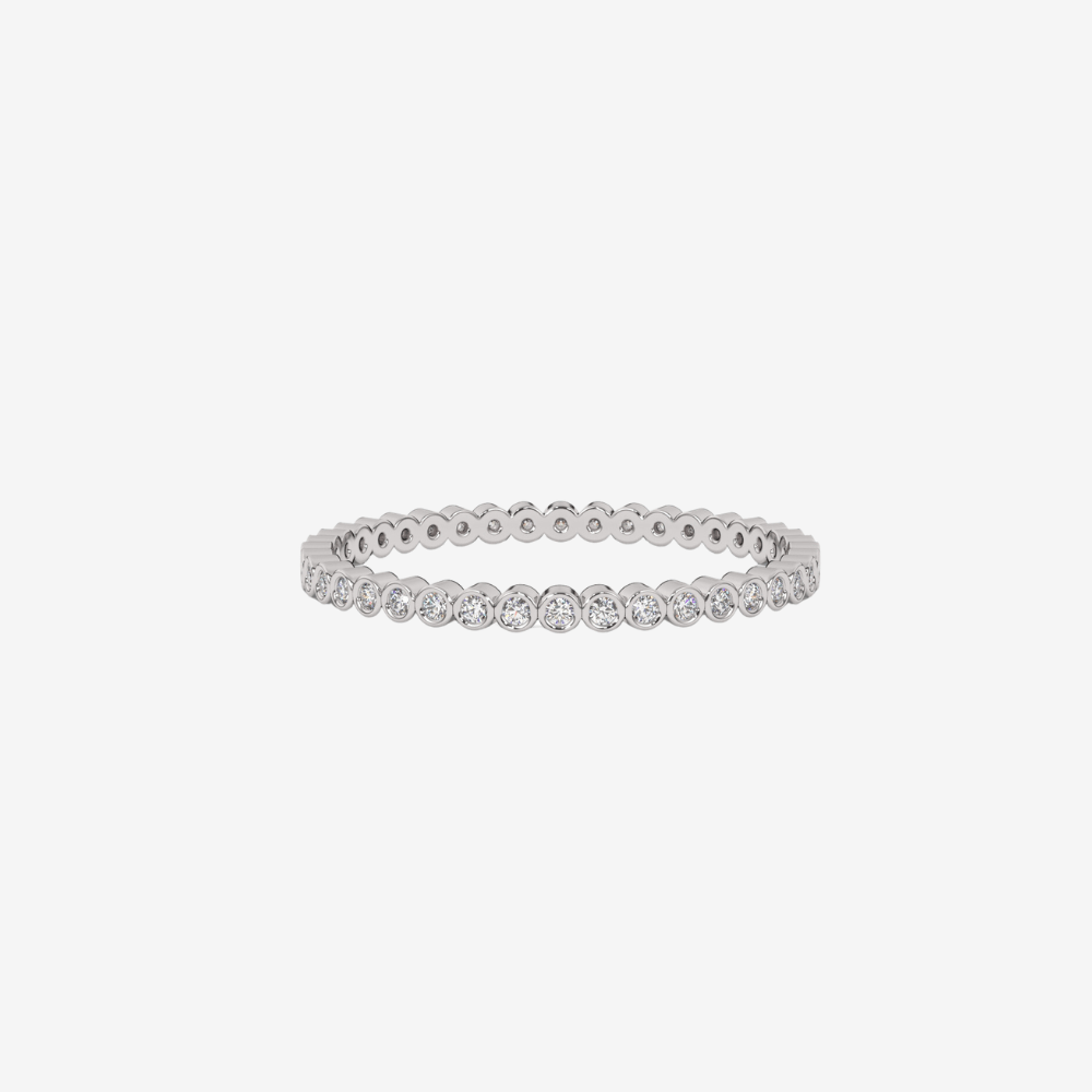 "Ilana" Stackable Bezel Diamond Eternity Band - Goldie Paris Jewellery