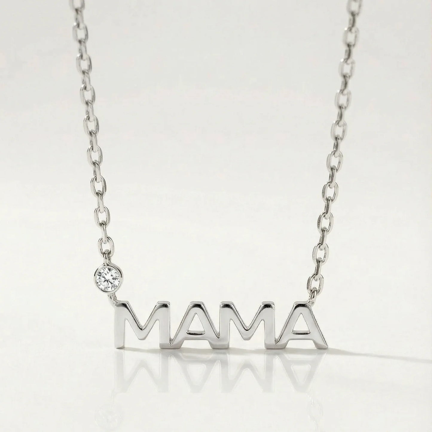 Mama Bezel Diamond Necklace - Goldie Paris Jewellery