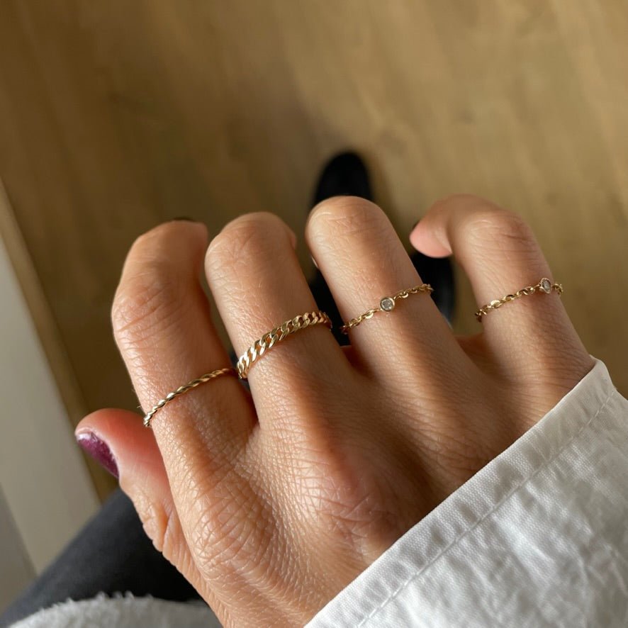 "Indie" Curb Chain Solid Gold - Goldie Paris Jewellery