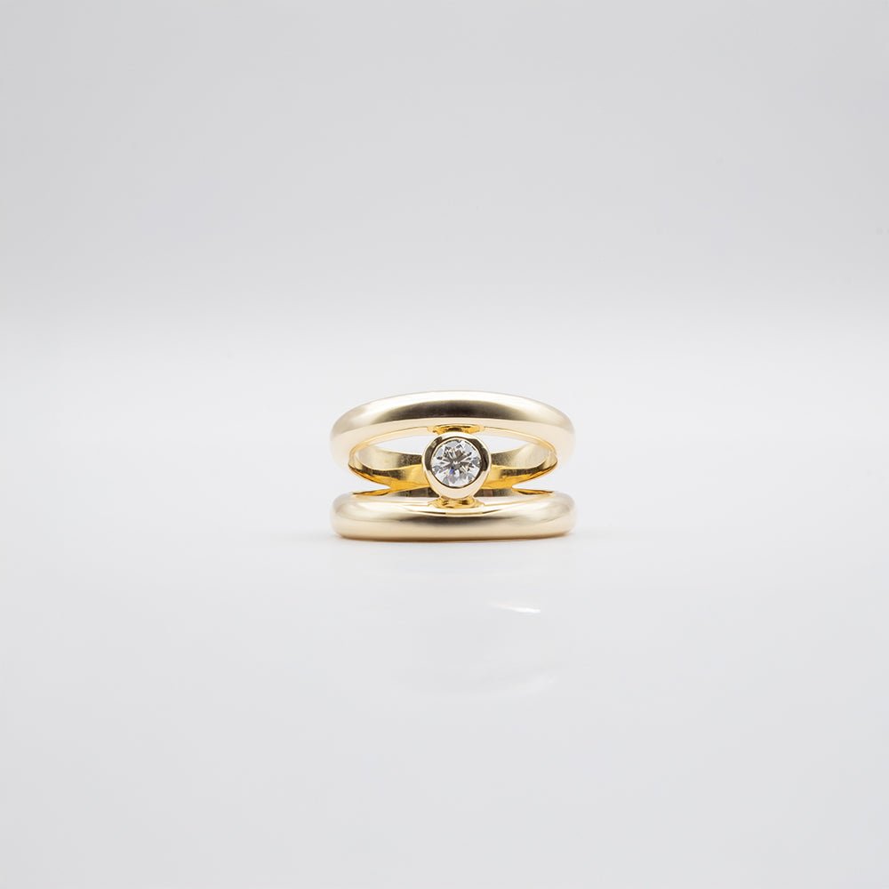 Kaye "solitaire" chunky ring - Goldie Paris Jewellery