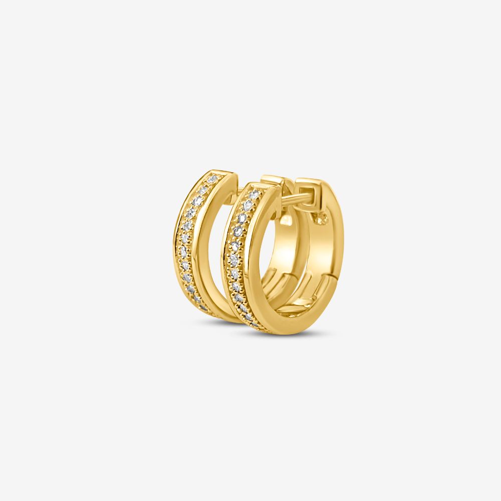 "Liz" Diamonds Hoops Earrings - Goldie Paris Jewellery