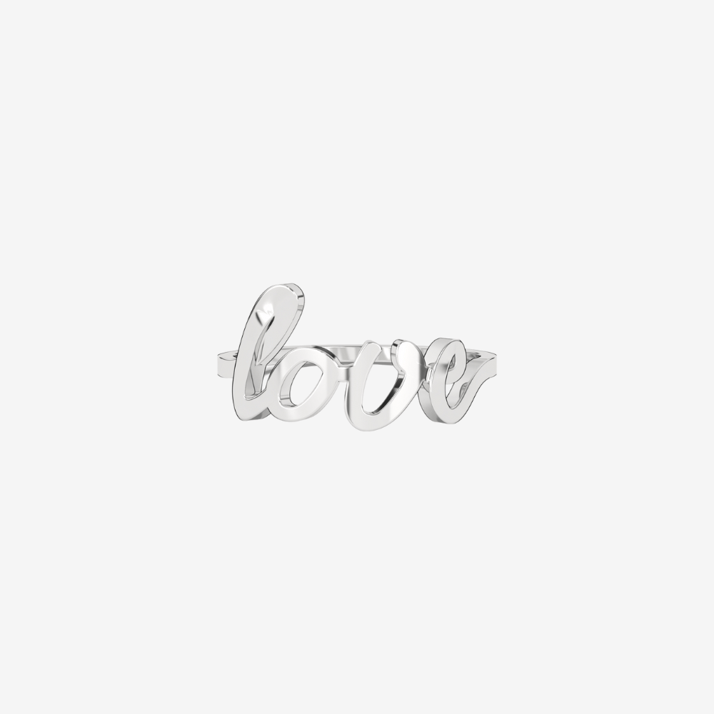 "Love" Solid Gold Ring - Goldie Paris Jewellery