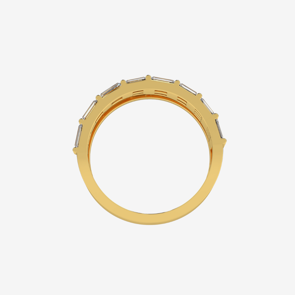 "Mia" Baguette Spiral Diamond Ring - Goldie Paris Jewellery