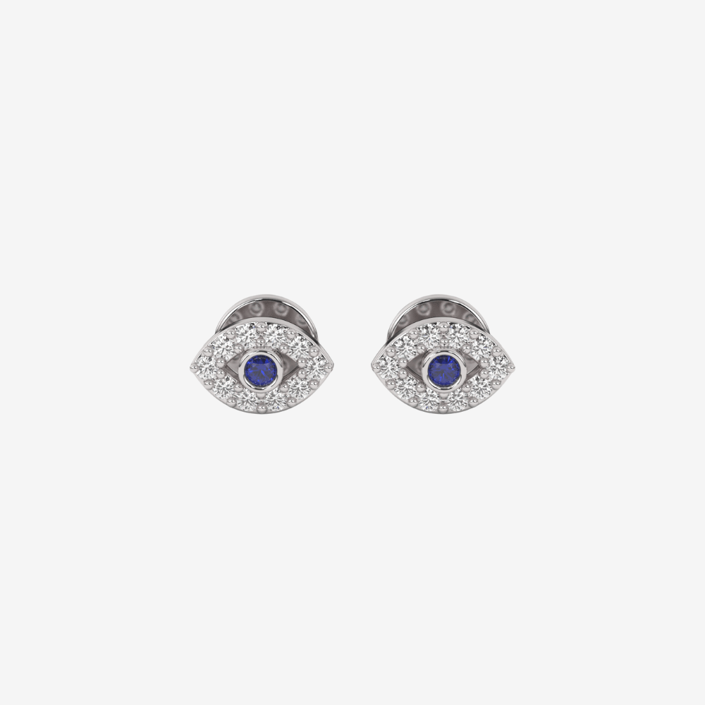 Mini Evil Eye Stud Earrings - Goldie Paris Jewellery