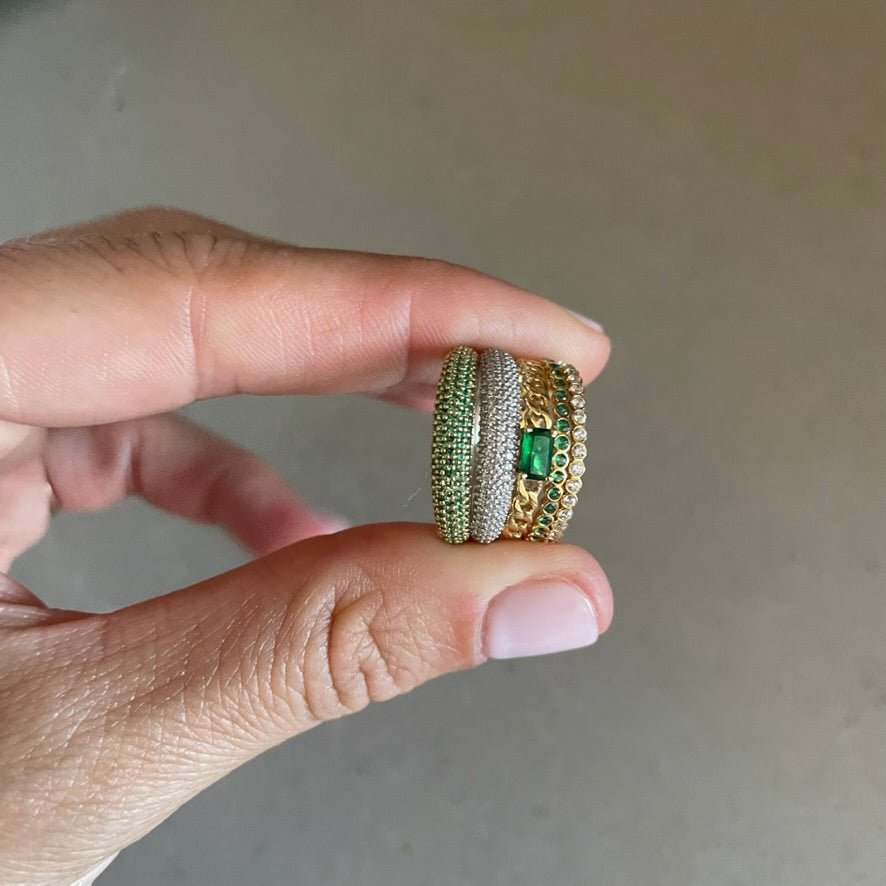 "Nilly" Dôme Pavé Diamond Ring - Goldie Paris Jewellery
