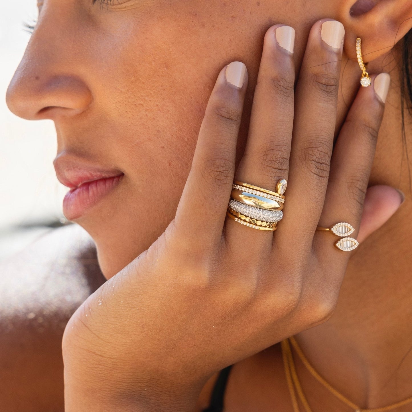 "Nilly" Dôme Pavé Diamond Ring - Goldie Paris Jewellery