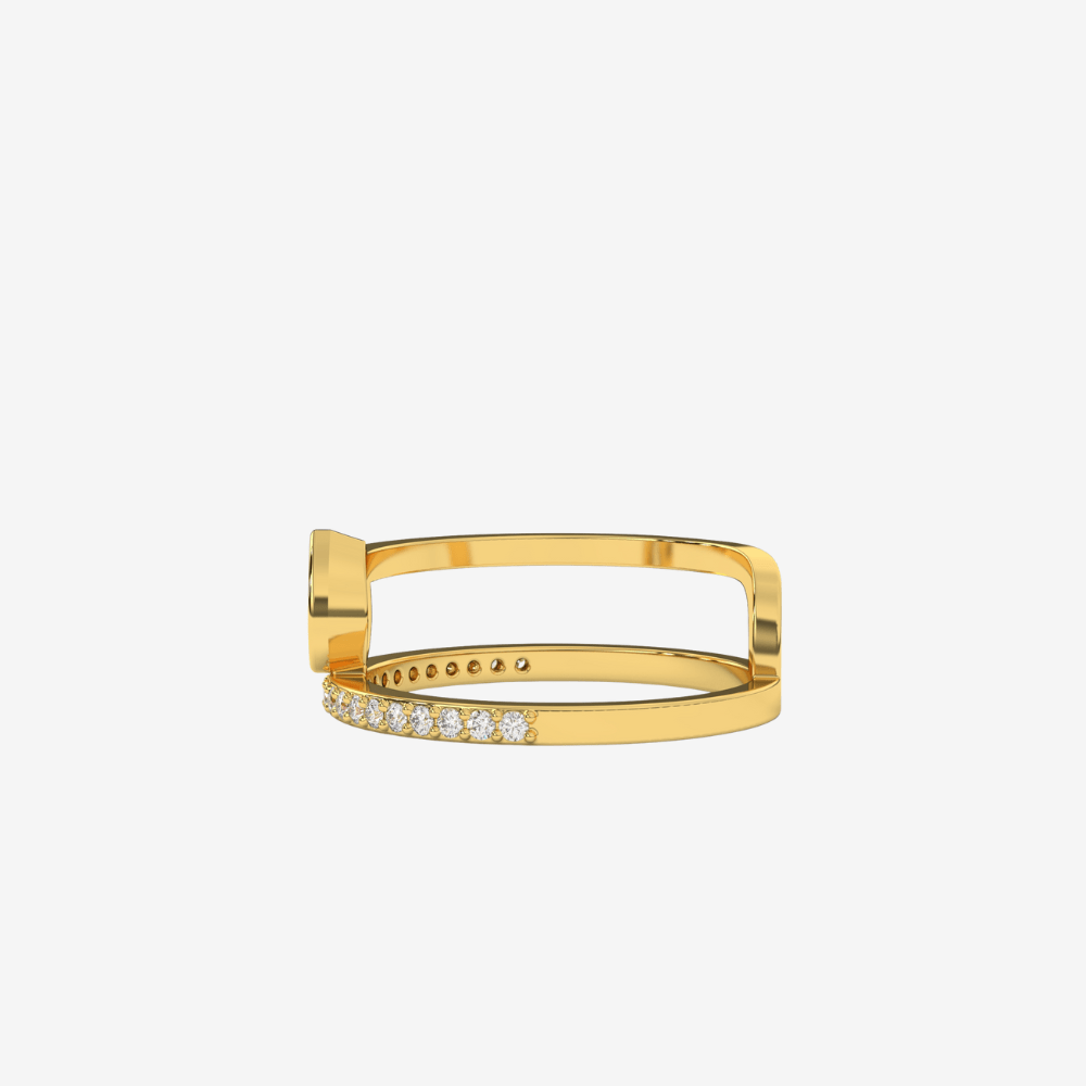 "Noa" Pear and Pavé Diamond Ring - Goldie Paris Jewellery