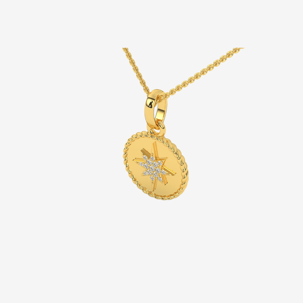 North Star Medallion Pendant - Goldie Paris Jewellery