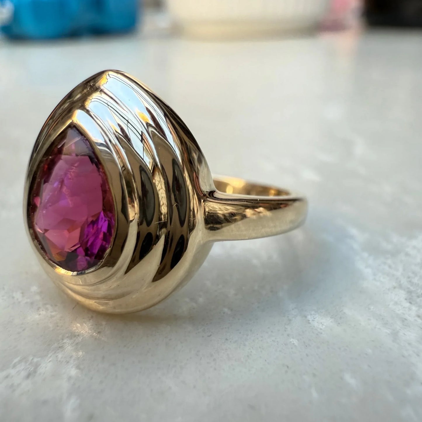 Esther Pink Tourmaline Ring - Goldie Paris Jewellery