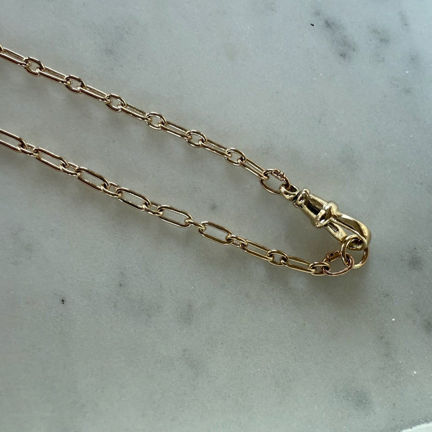 Paperclip Figaro Chain Necklace with Swivel Clasp - Goldie Paris Jewellery