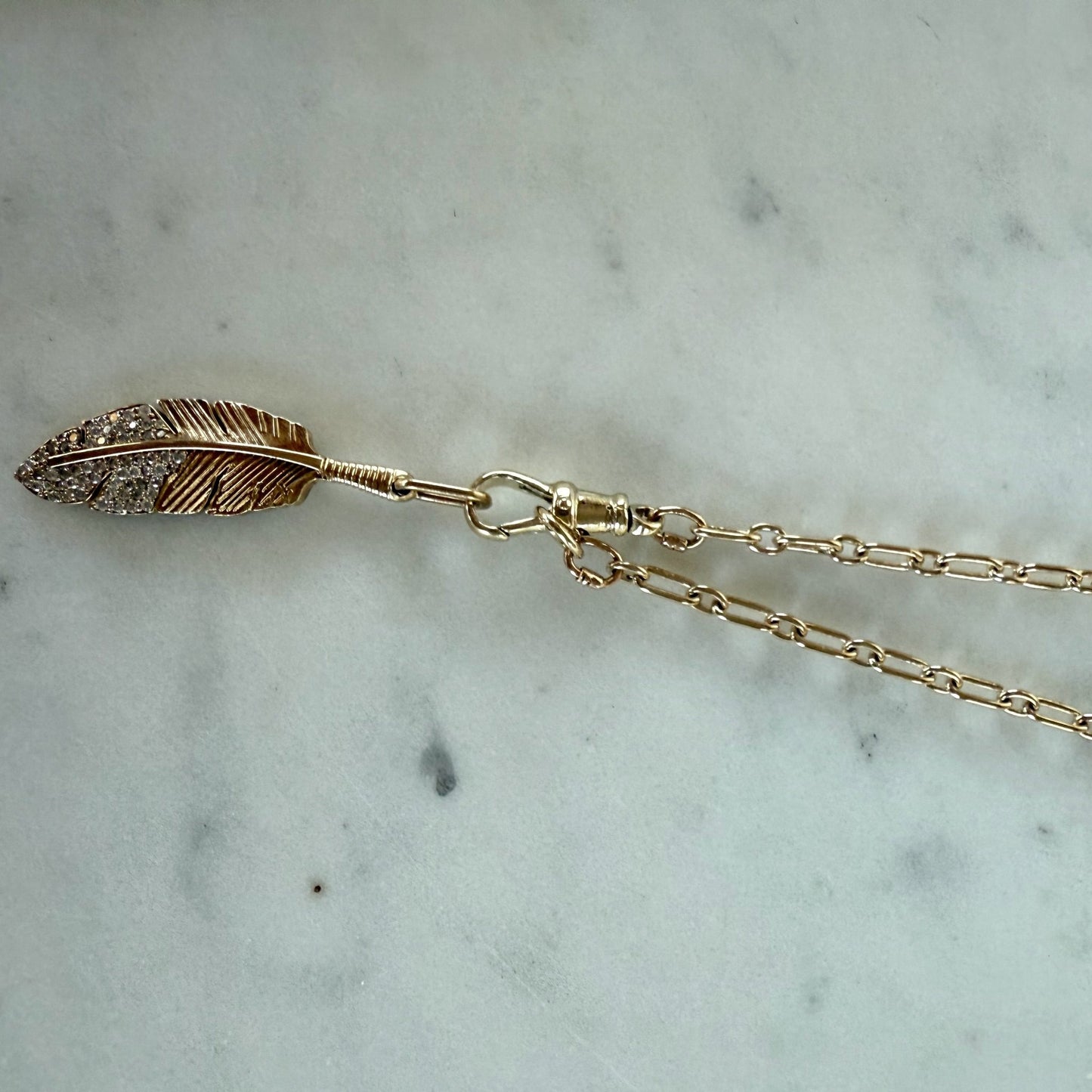 Paperclip Figaro Chain Necklace with Swivel Clasp - Goldie Paris Jewellery