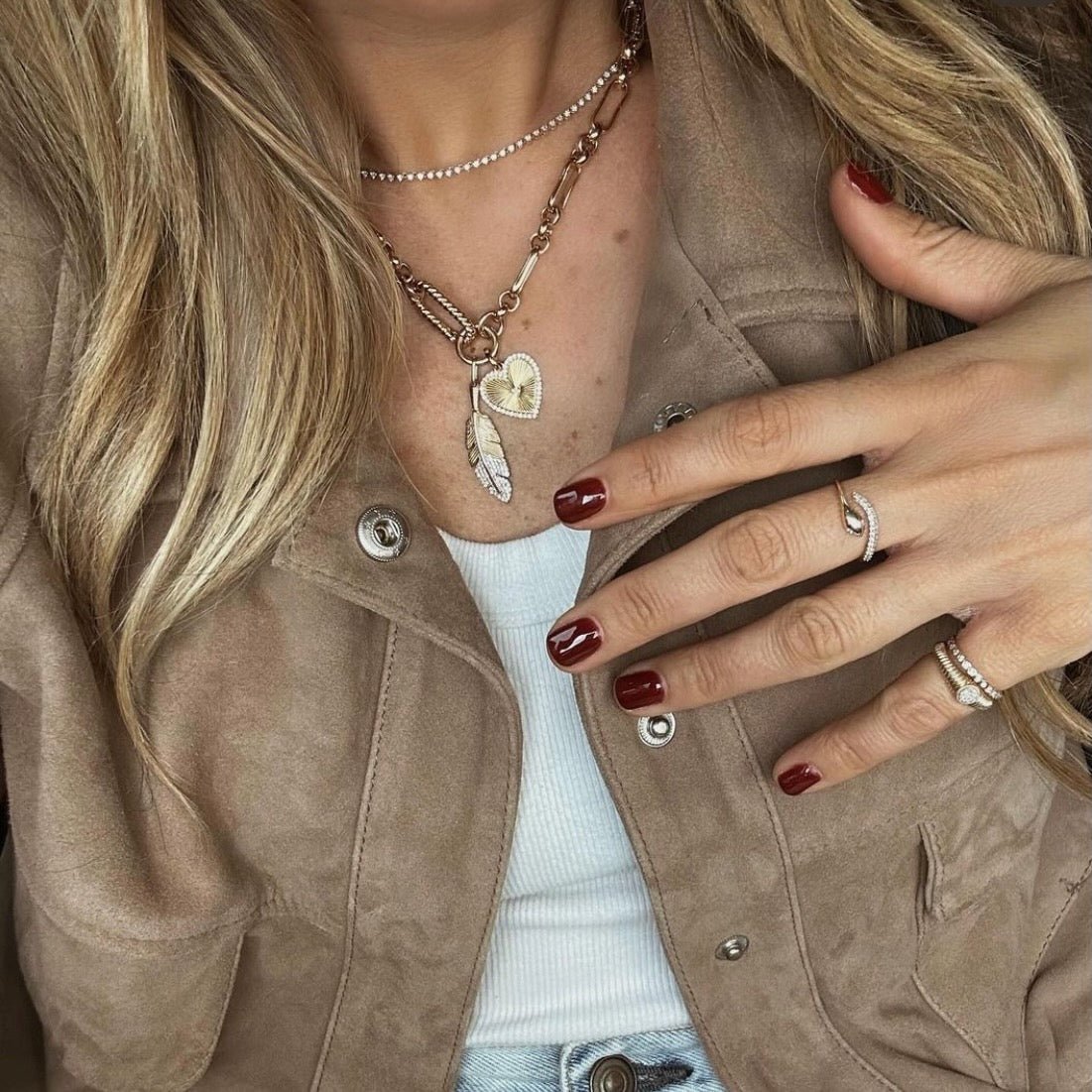 "Rachel" Fluted Diamond Ring - Goldie Paris Jewellery