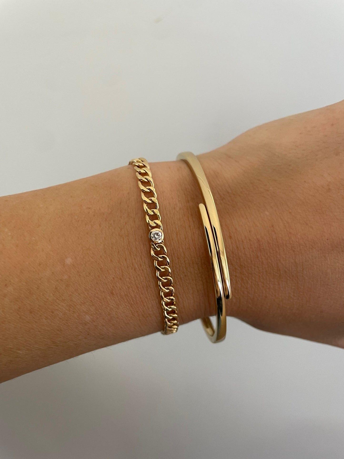 Shiri Wrap Solid Gold Bangle - Goldie Paris Jewellery