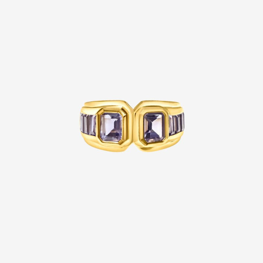 Keren Iolite Art Deco Ring