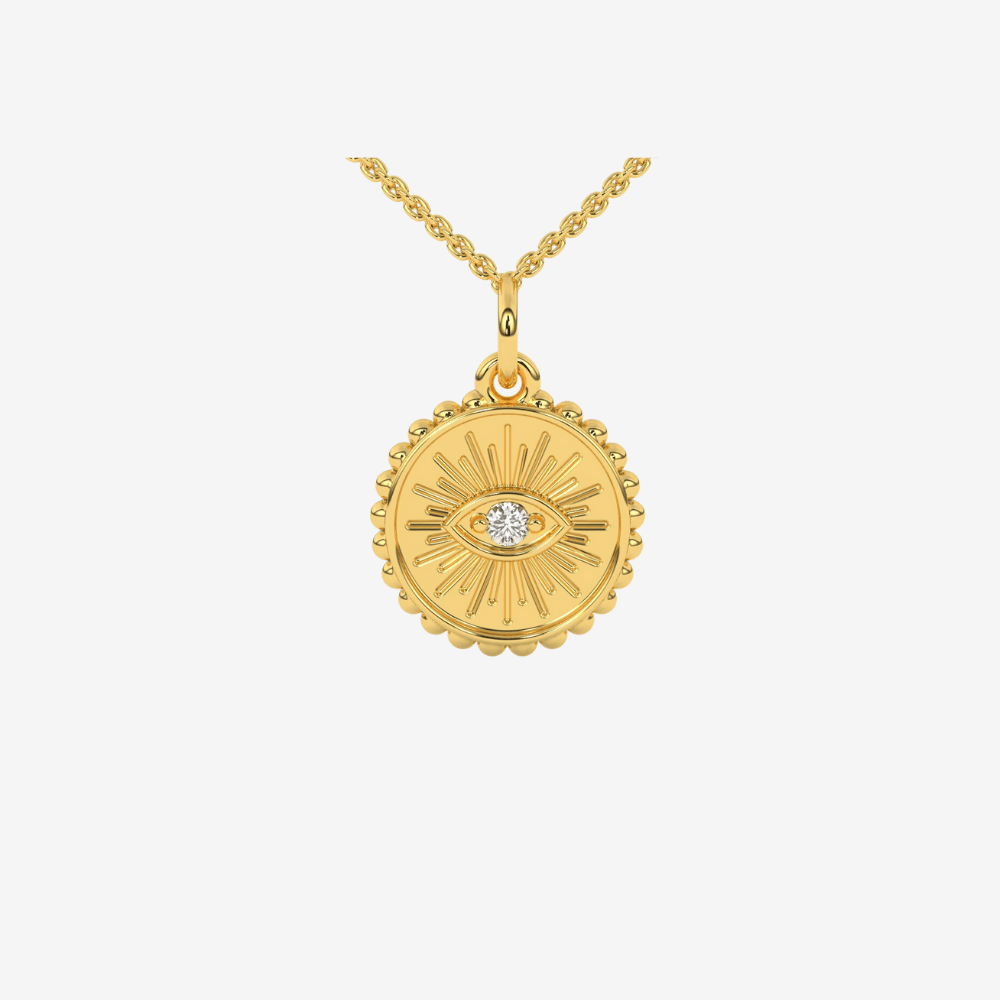 Token Evil Eye Pendant - Goldie Paris Jewellery
