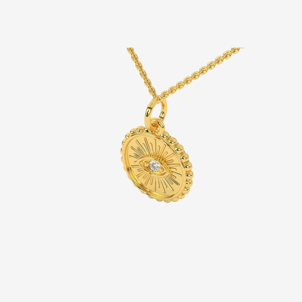 Token Evil Eye Pendant - Goldie Paris Jewellery