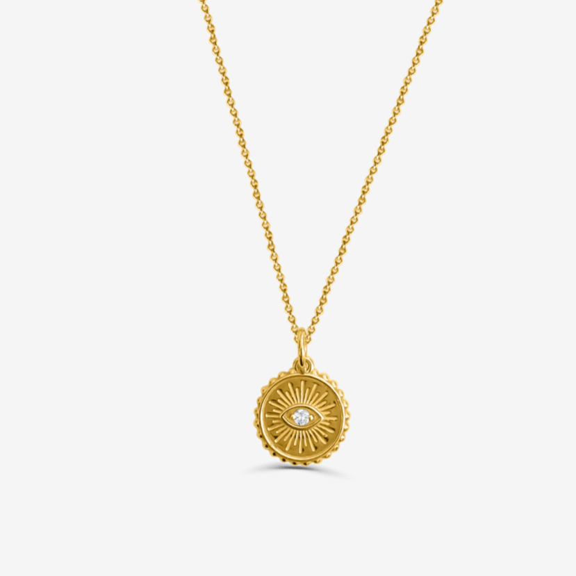 Token Evil Eye Pendant - Goldie Paris Jewellery