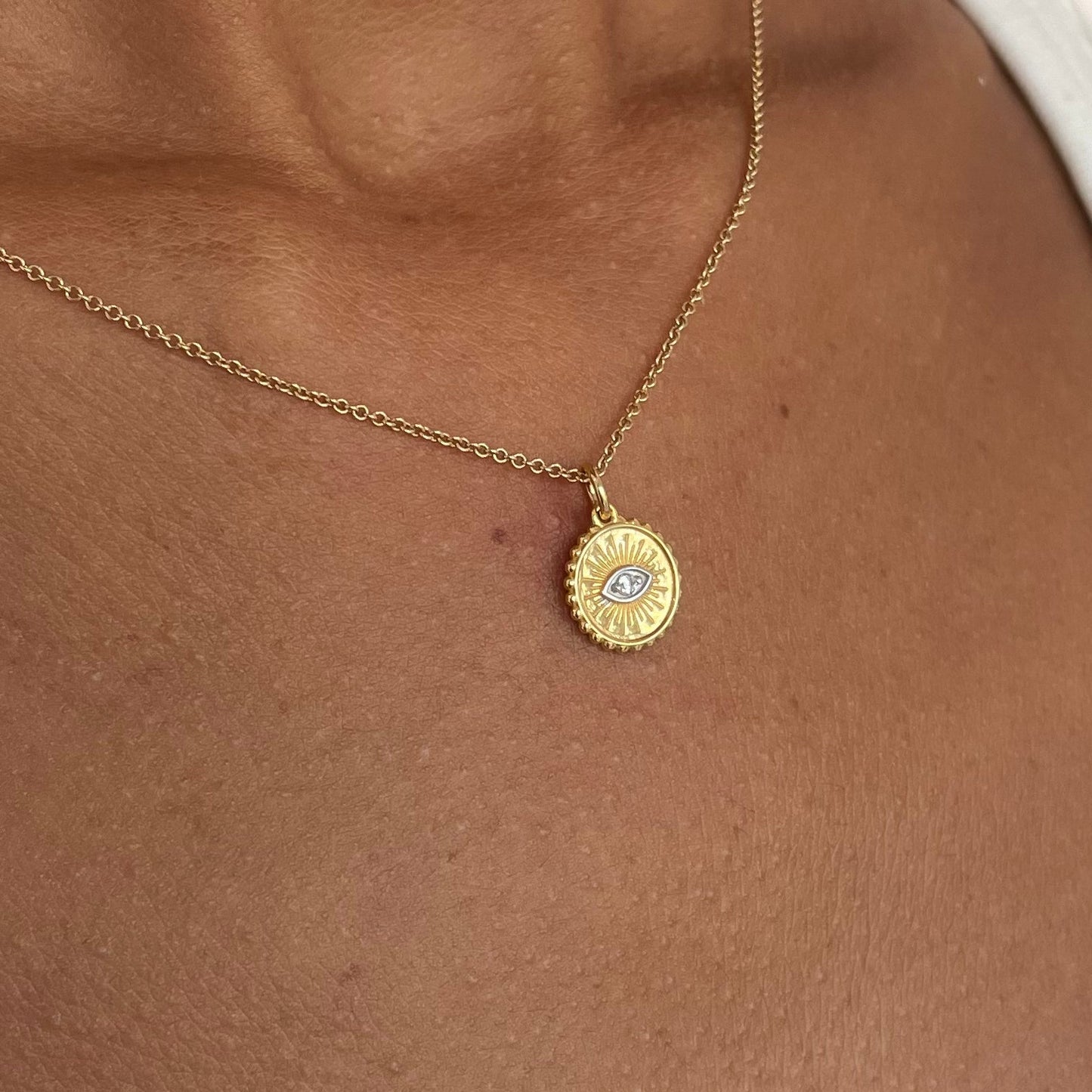 Token Evil Eye Pendant - Goldie Paris Jewellery