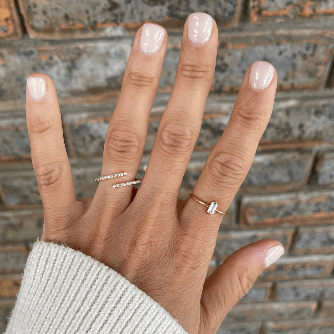 "Nat" Single Baguette Diamond Ring - - Jewelry - Goldie Paris Jewelry - Baguette Ring