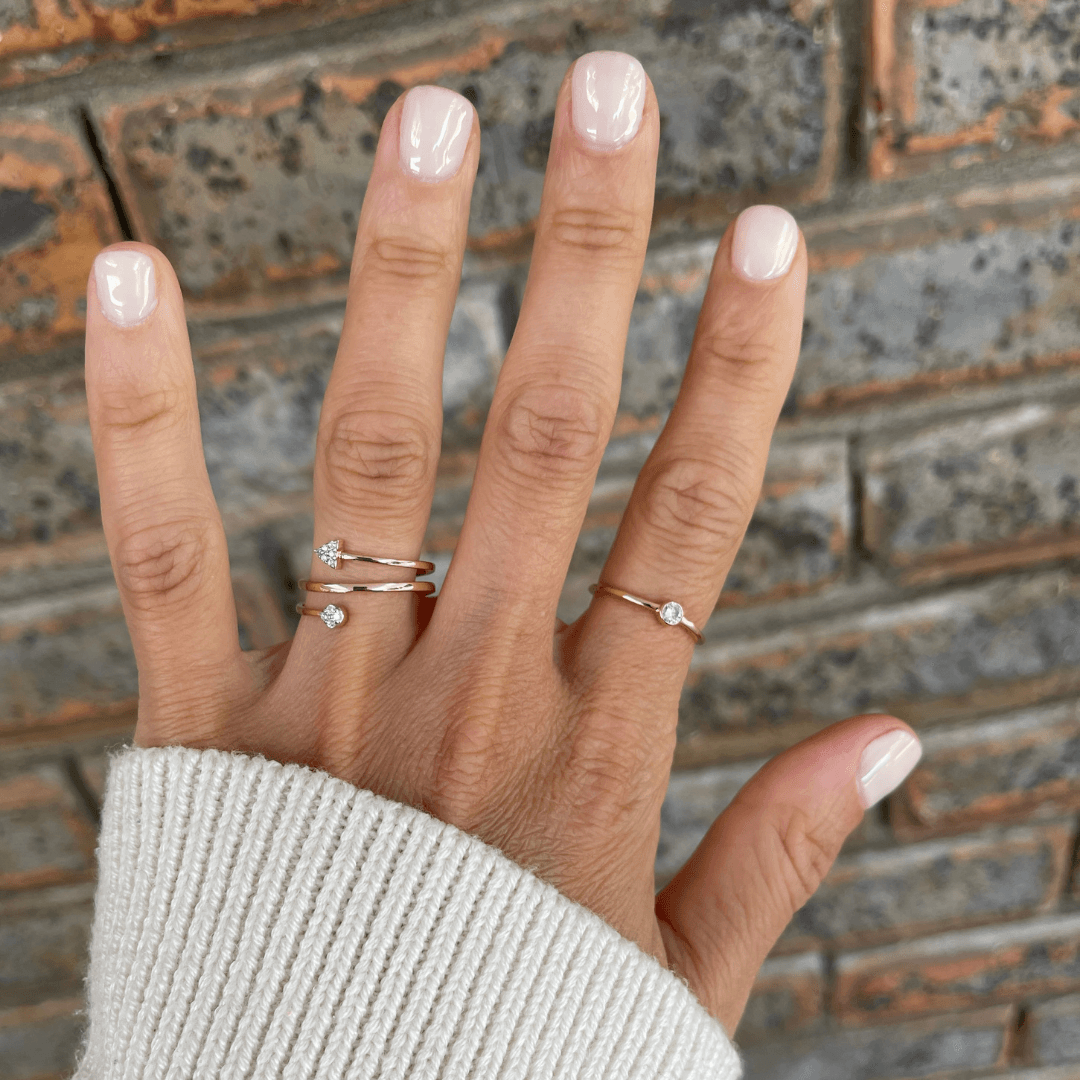 "Camilla" Single Bezel Diamond Ring - - Jewelry - Goldie Paris Jewelry - Bezel Ring