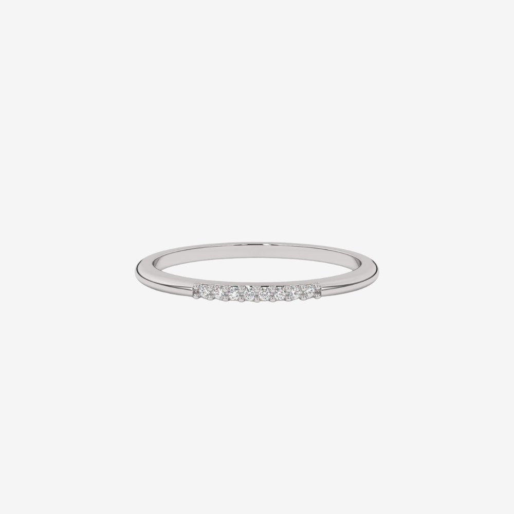 "Hanna" Diamond Row Stackable Ring Band - Goldie Paris Jewellery