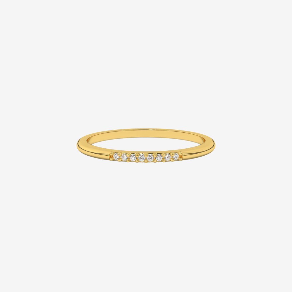 "Hanna" Diamond Row Stackable Ring Band - Goldie Paris Jewellery