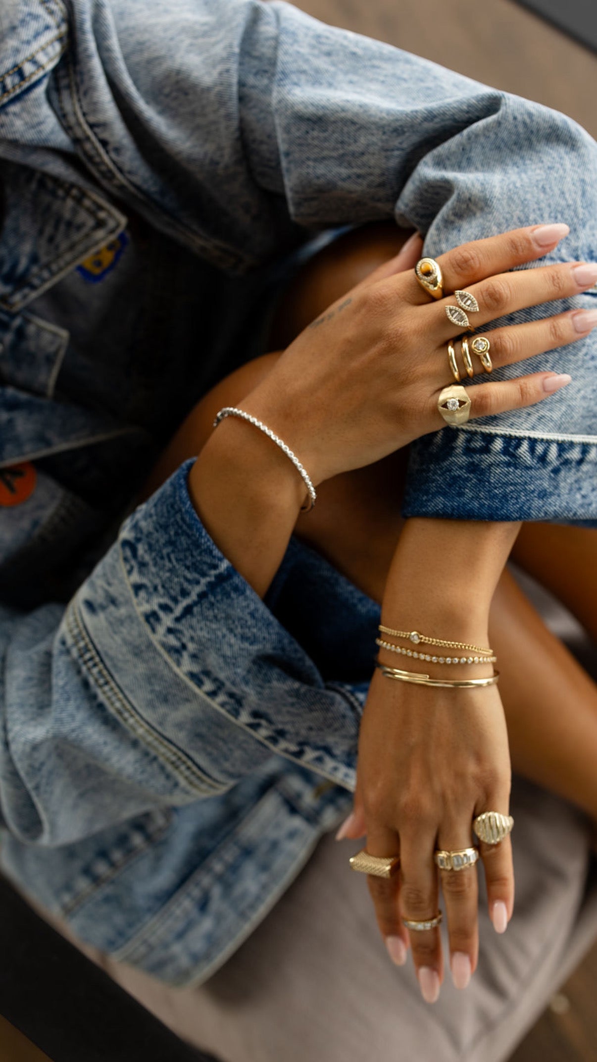 Yasmine Fluted Diamond Ring - - Jewelry - Goldie Paris Jewelry - New Arrivals Ring statement