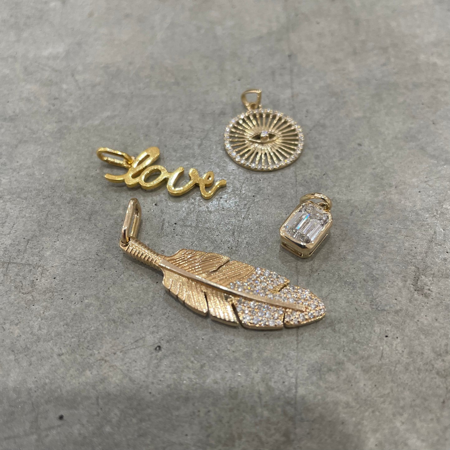 Solid Gold Love Pendant