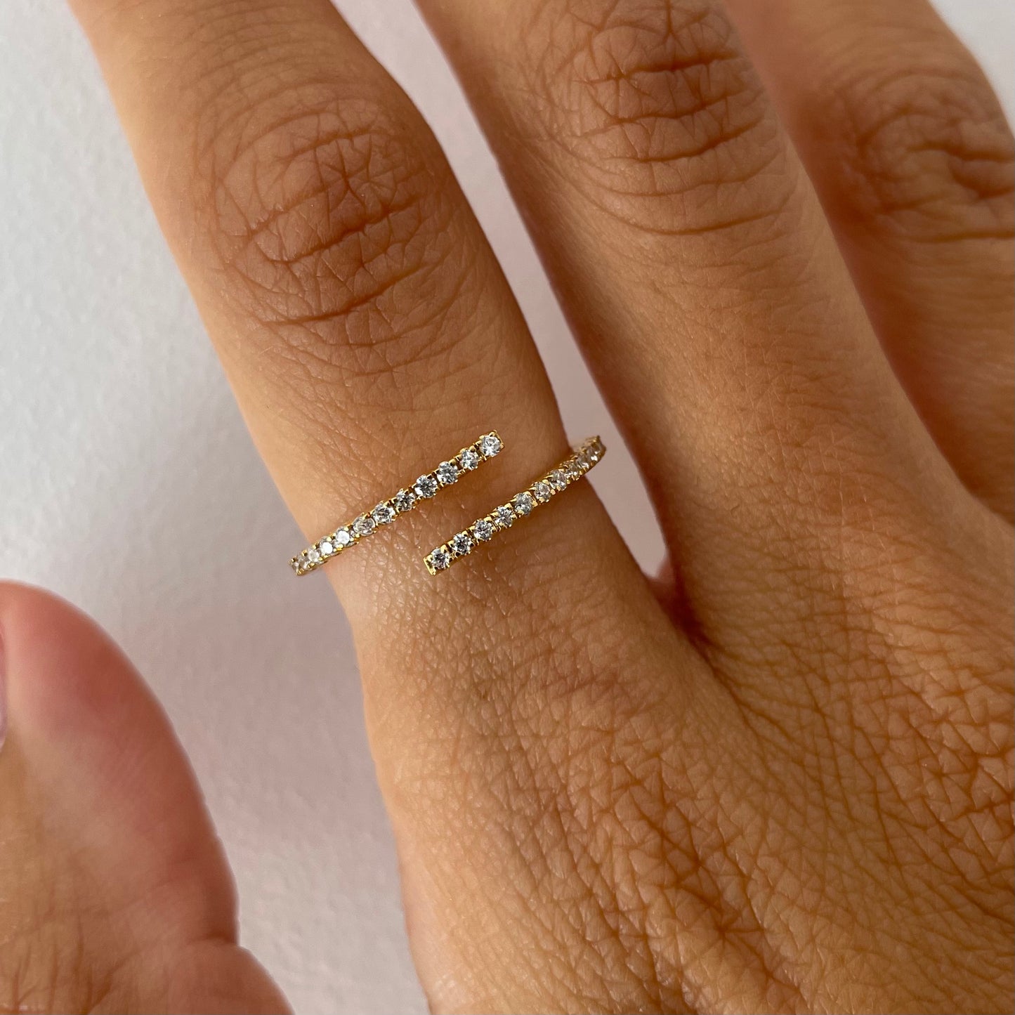 "Lauren" Pavé Spiral Diamond Ring - - Jewelry - Goldie Paris Jewelry - Ring
