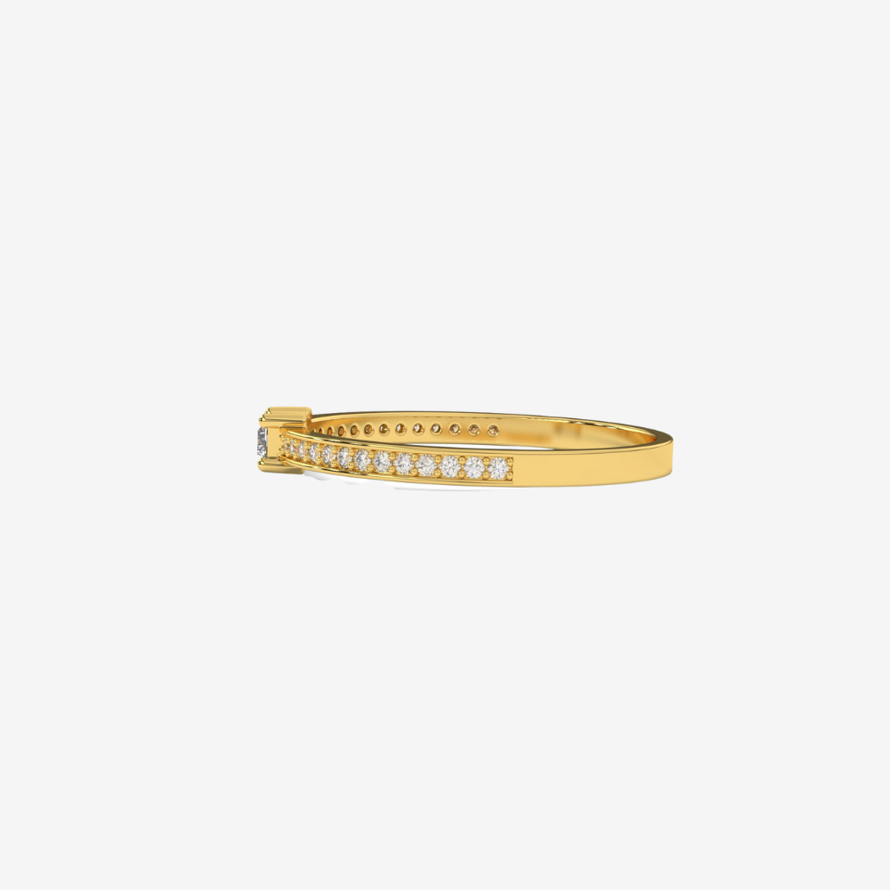 "Sophie" Stackable Baguette Pavé Diamond Ring - - Jewelry - Goldie Paris Jewelry - Baguette Ring stackable