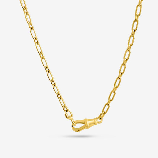 Paperclip Figaro Chain Necklace with Swivel Clasp