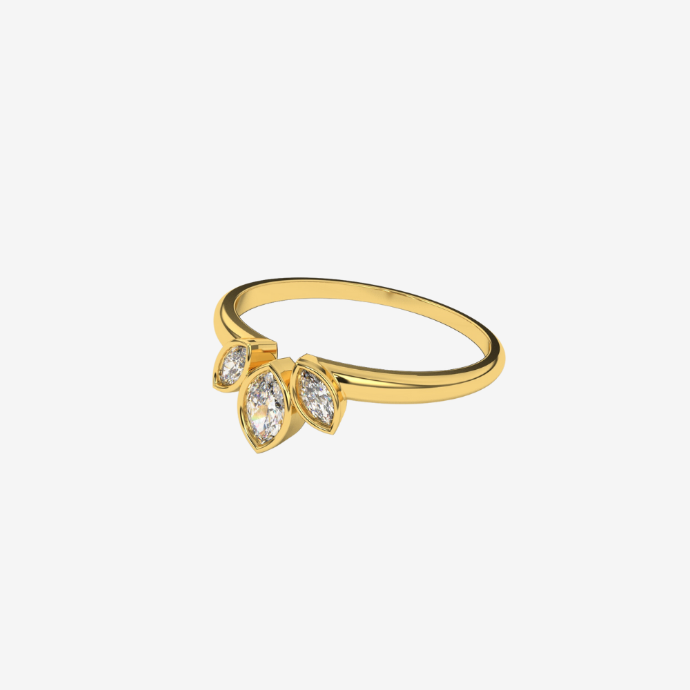 Tiara Marquise Diamond Ring - - Jewelry - Goldie Paris Jewelry - Ring stackable statement