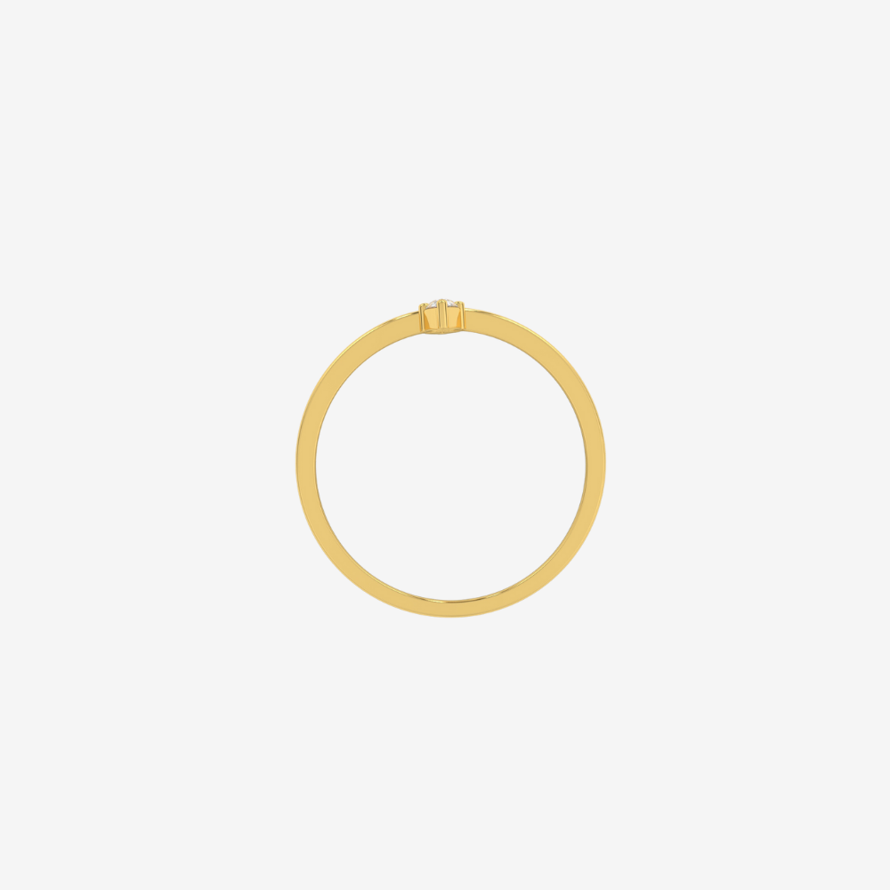 "Camilla" Single Bezel Diamond Ring - - Jewelry - Goldie Paris Jewelry - Bezel Ring stackable