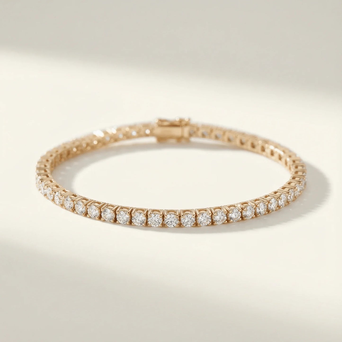 2 Carat Solid Gold Tennis Bracelet - Goldie Paris Jewellery