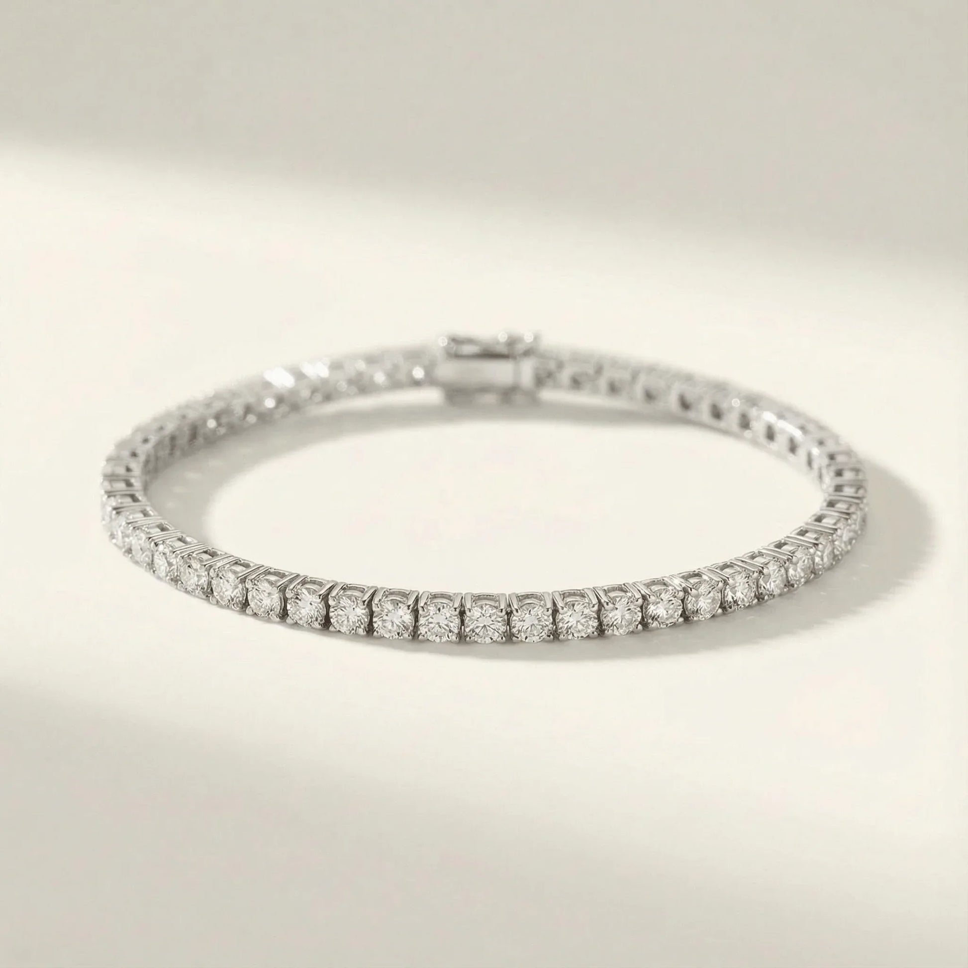 2 Carat Solid Gold Tennis Bracelet - Goldie Paris Jewellery