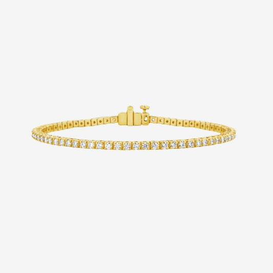 2 Carat Solid Gold Tennis Bracelet - Goldie Paris Jewellery