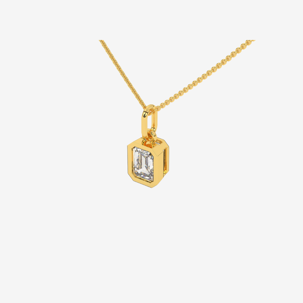 Radiant-cut Diamond Pendant - - Jewelry - Goldie Paris Jewelry - Pendant