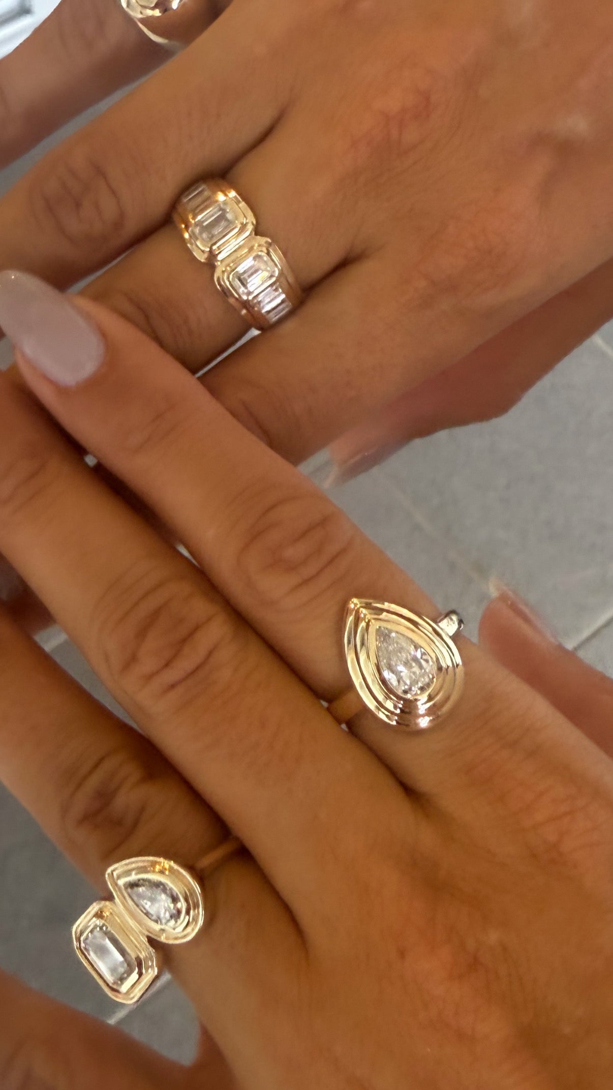 Jaime Pear Diamond Ring