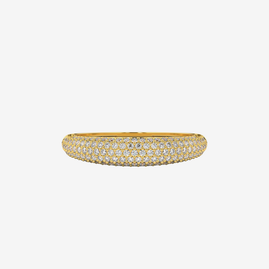 "Nilly" Cloud Pavé Diamond Ring - 14k Yellow Gold - Jewelry - Goldie Paris Jewelry - Pavé Ring stackable statement