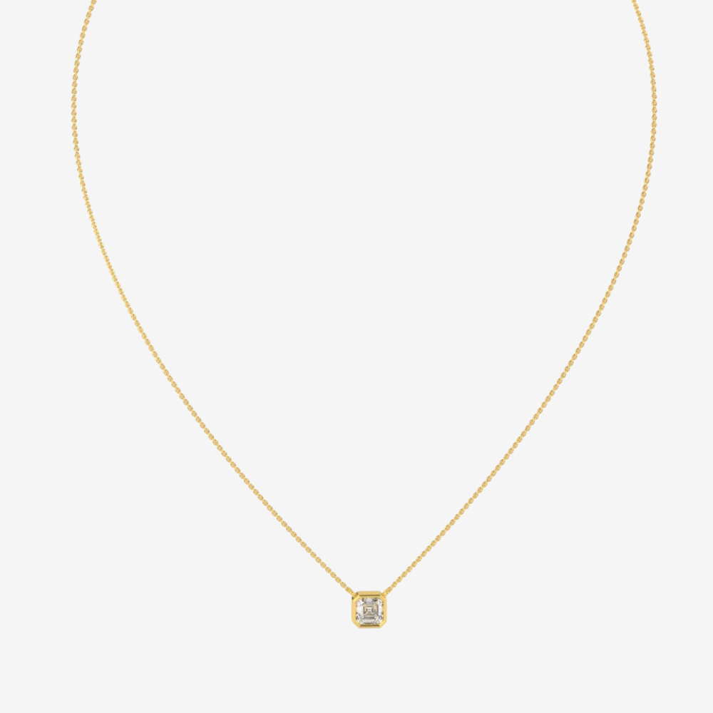 Emerald Cushion Diamond Necklace - - Jewelry - Goldie Paris Jewelry - Necklace