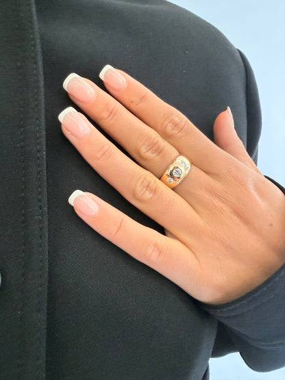 Calli Gypsy-Set Chunky Diamond Ring