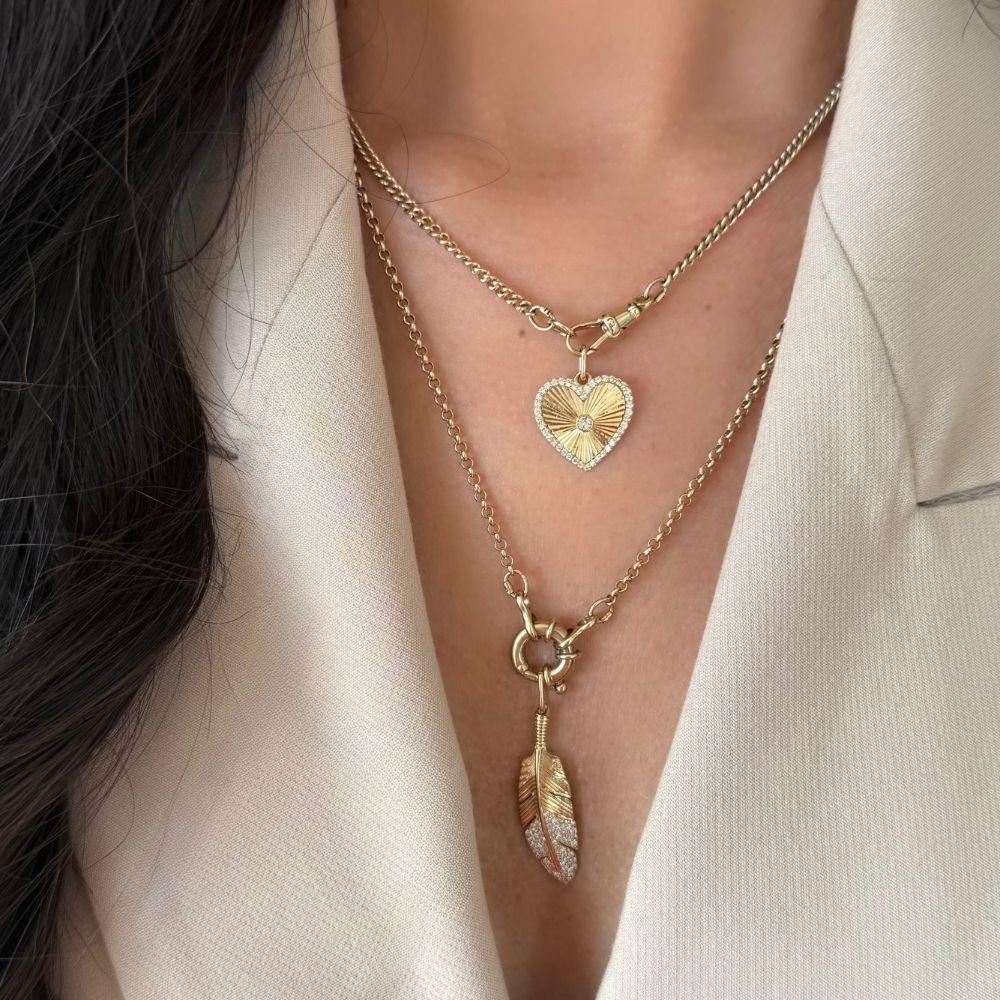 Belcher Chain with Italian Bolt ring clasp Necklace - White Gold