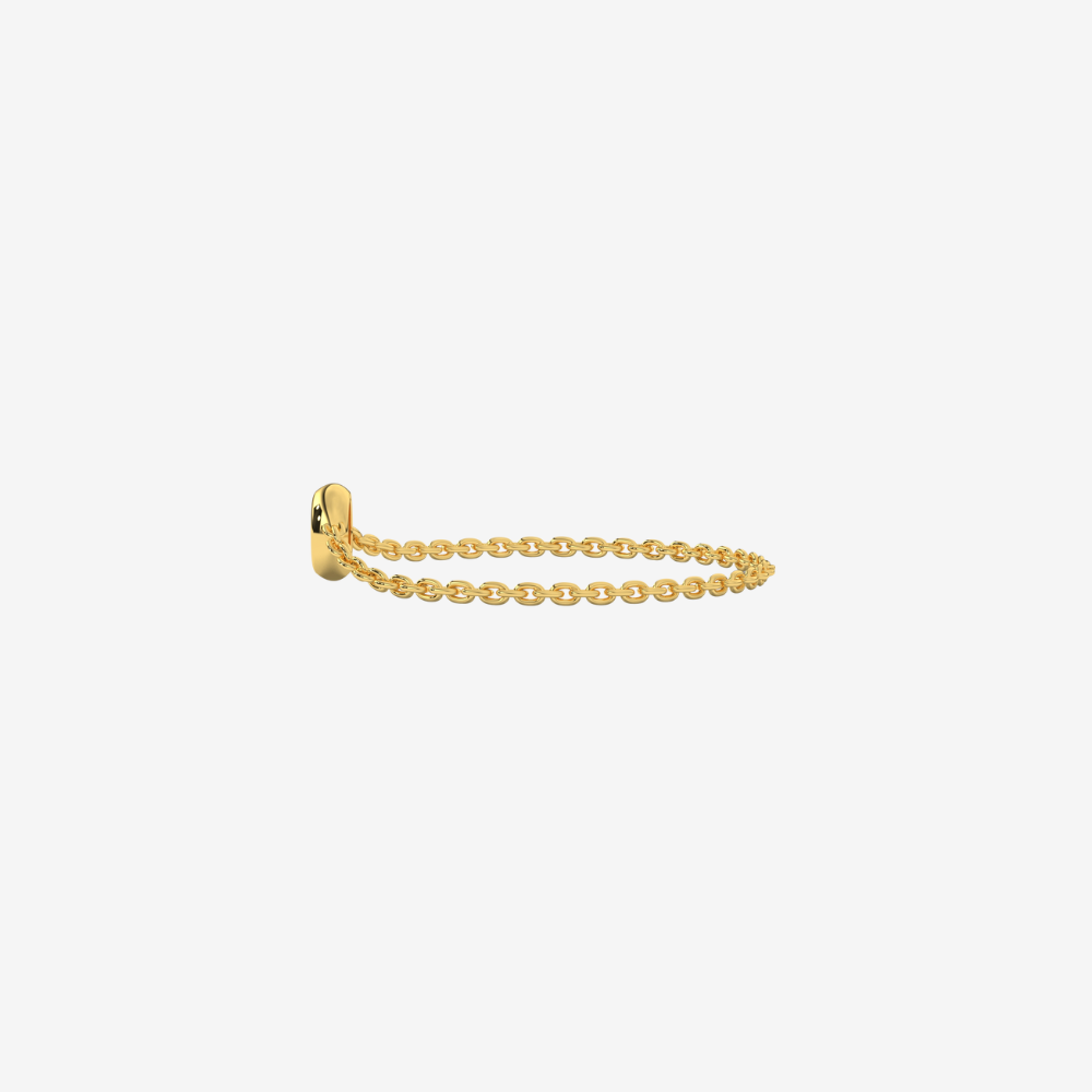 "Tilly" Bubble bezel Diamond Chain Ring - - Jewelry - Goldie Paris Jewelry - Bezel Ring stackable