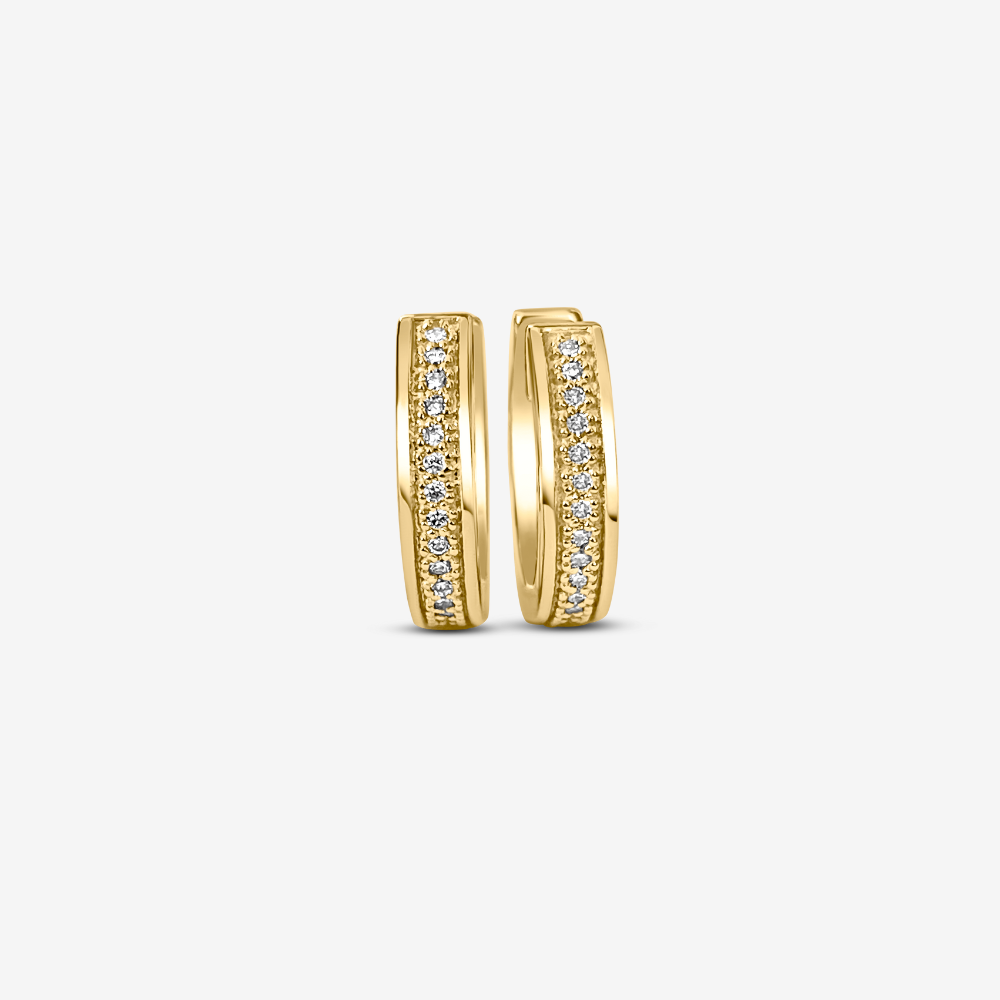 "Liz" Diamonds Hoops Earrings