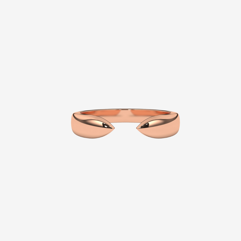"Odelia" Gold Claw Stackable Ring - 14k Rose Gold - Jewelry - Goldie Paris Jewelry - Ring